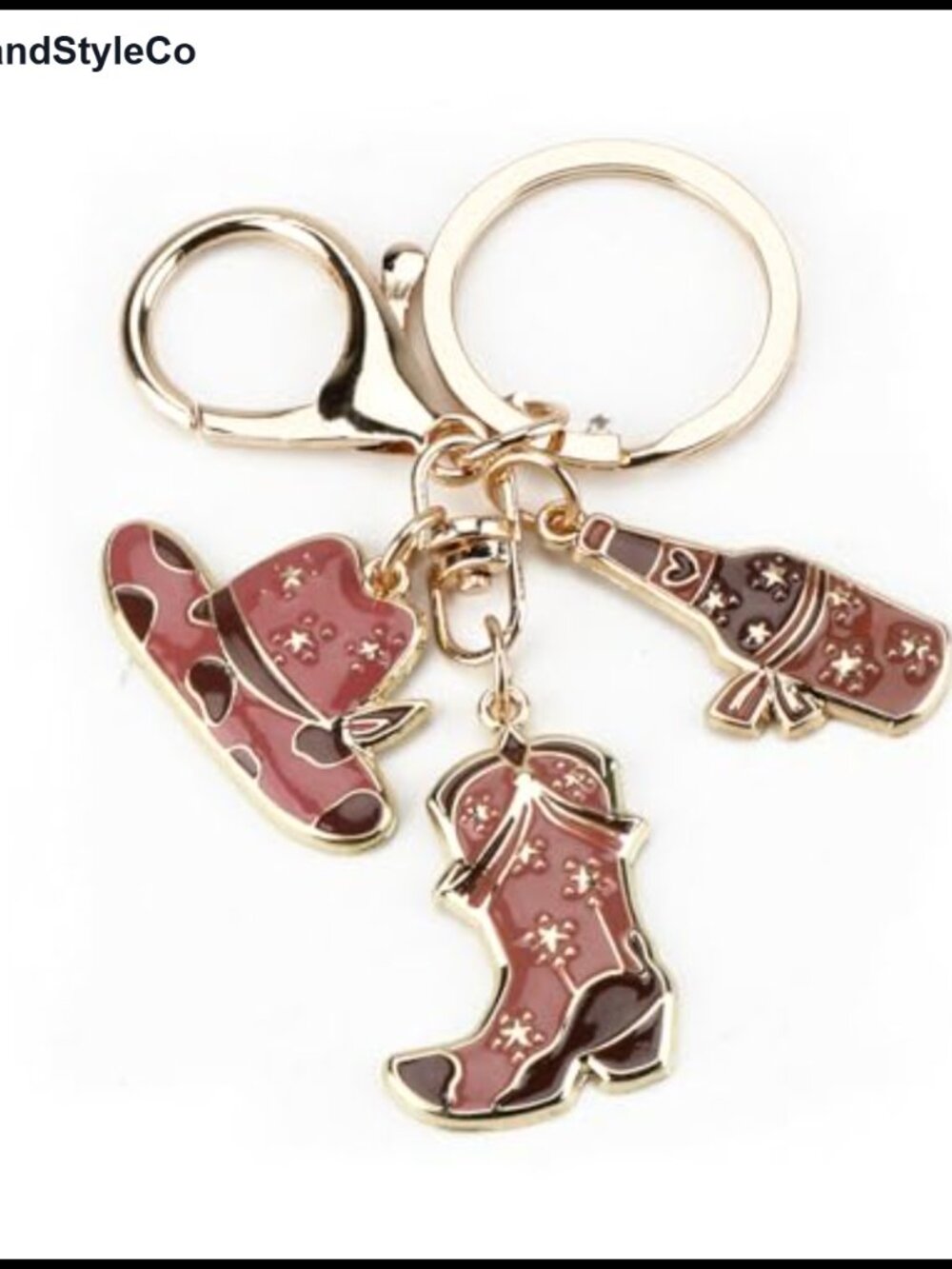 Western Cowboy Keychain Set Metal Charm for Keys Purse Bag